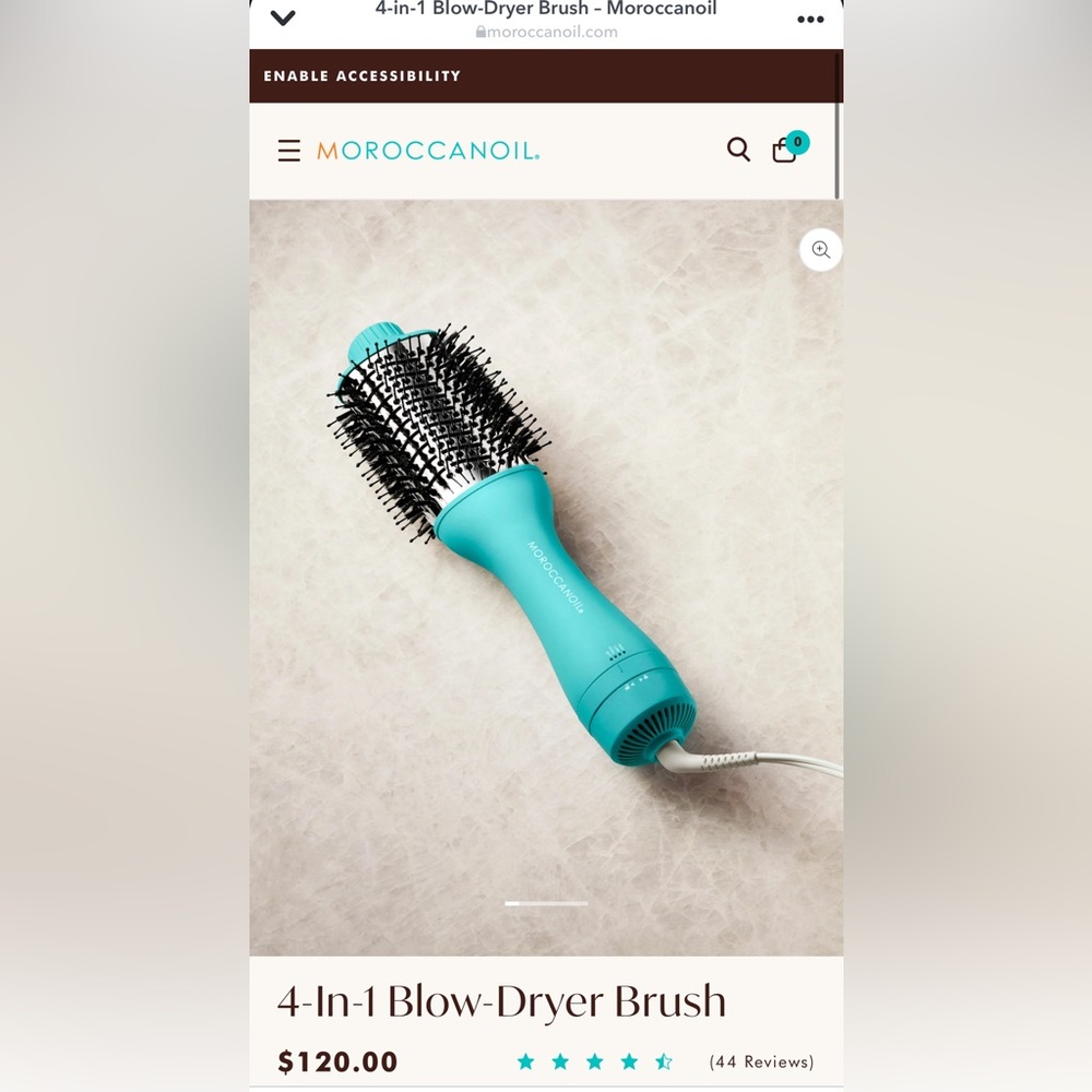 morccan oil 4 in 1 hair brush. NEW IN BOX!!!